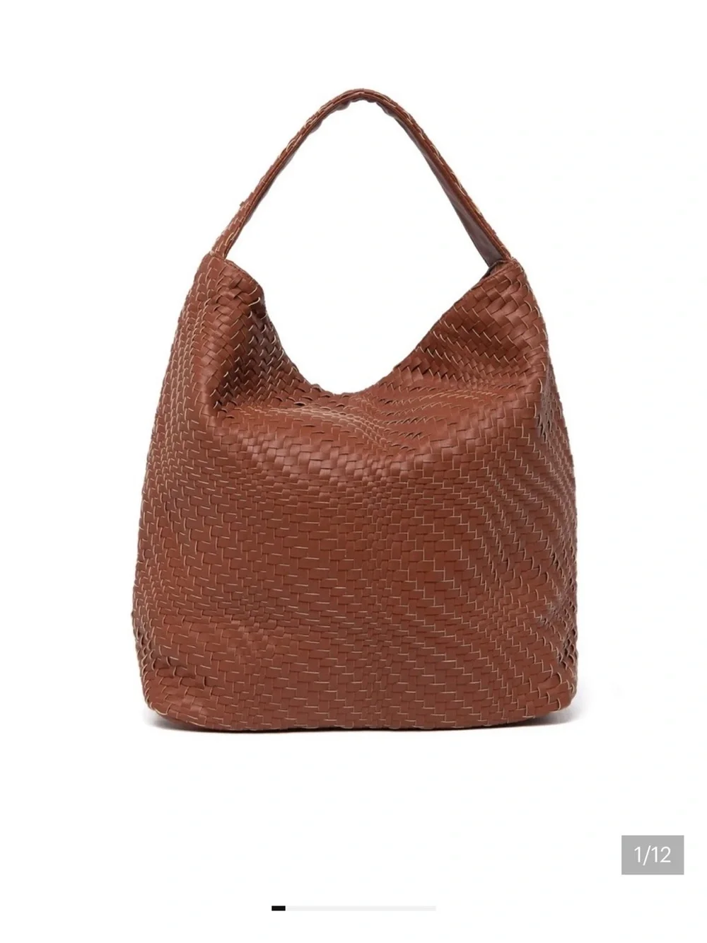 NWT Deux Lux Woven Hobo Bag - Honey Brown, Vegan Leather